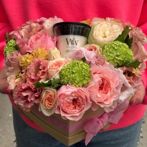 Composition "Eclat de rose"